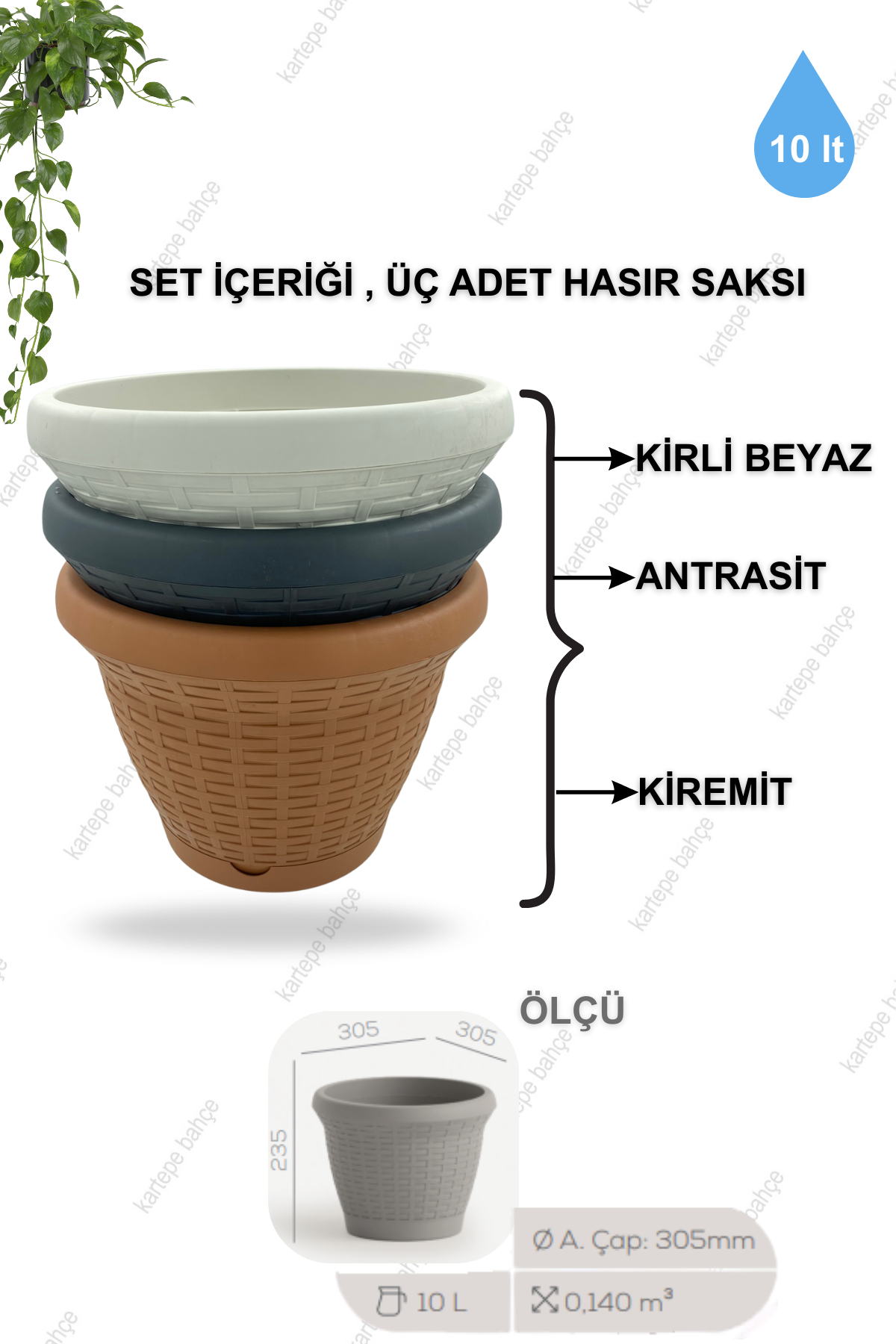 Hasır Pot Saksı 