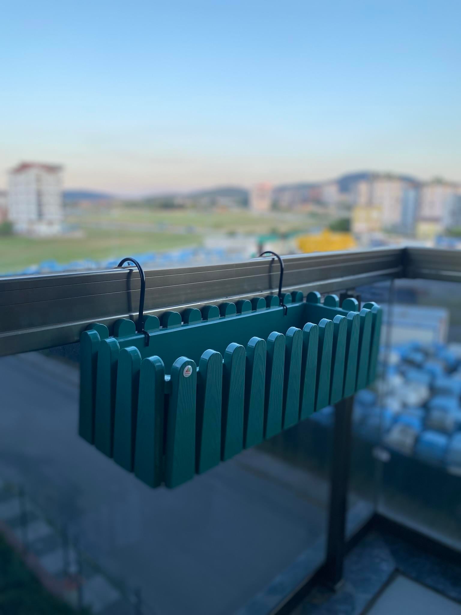 SERİNOVA Istanbul Balkon Çit Saksı Askılı 9 Litre 