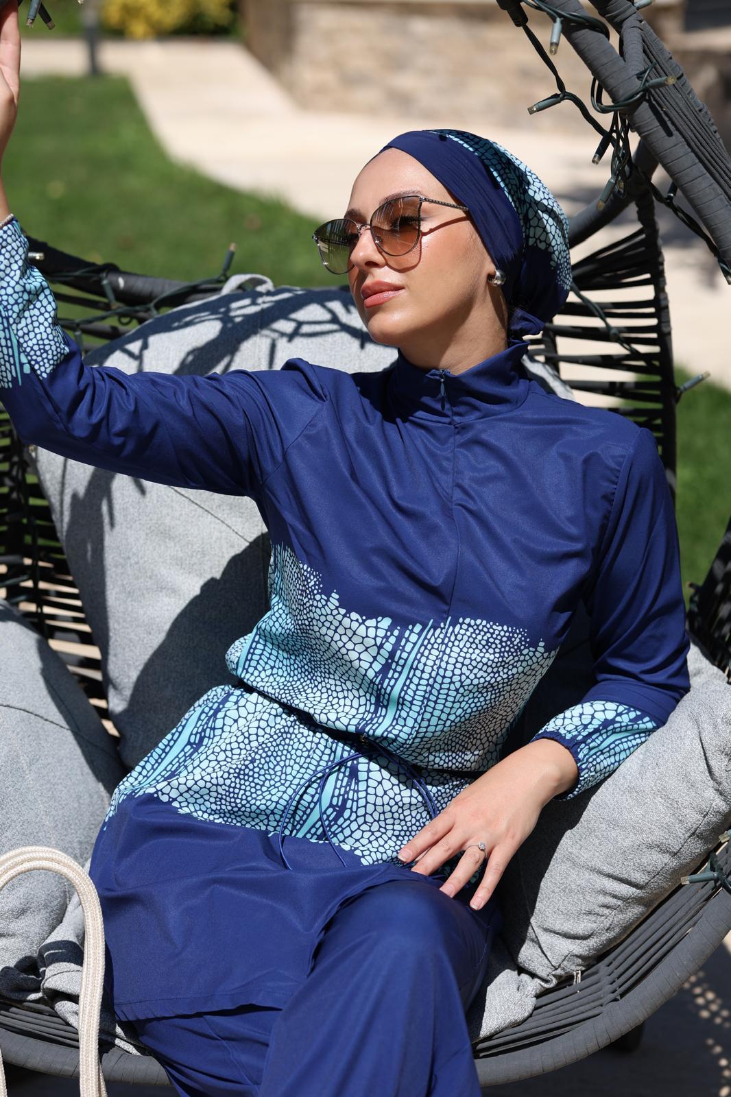 Corn Desen Allerli Tasarım Tesettür Tulum Mayo | NS Tasarim