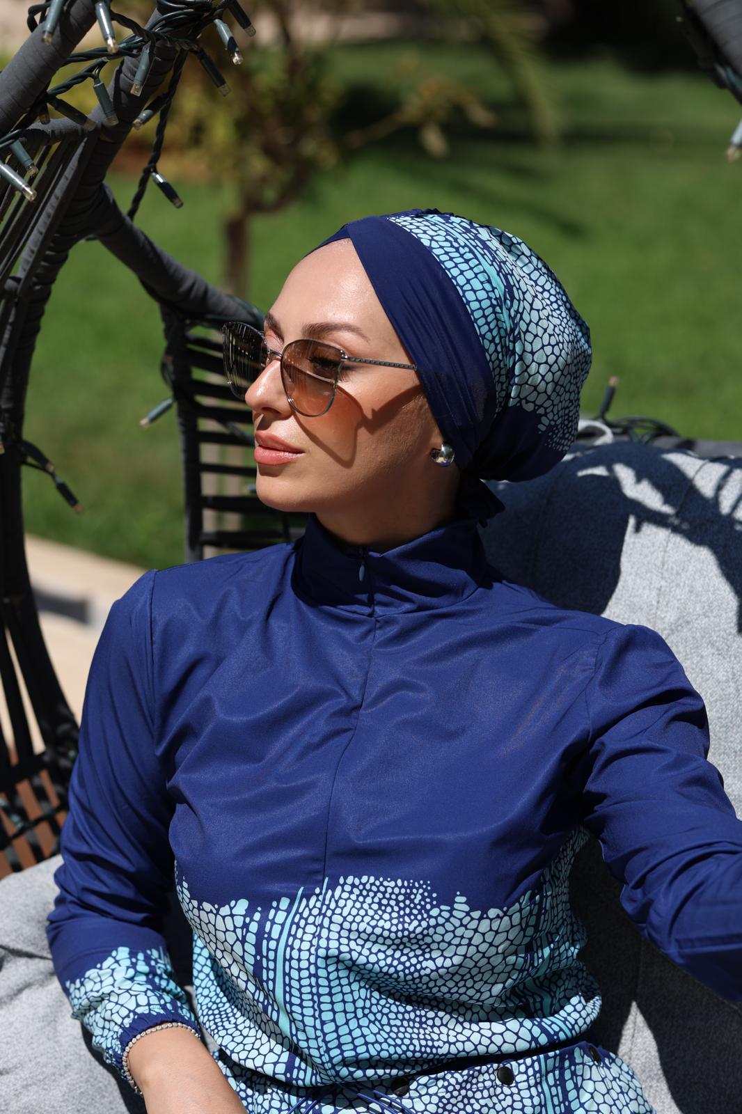 Corn Desen Allerli Tasarım Tesettür Tulum Mayo | NS Tasarim