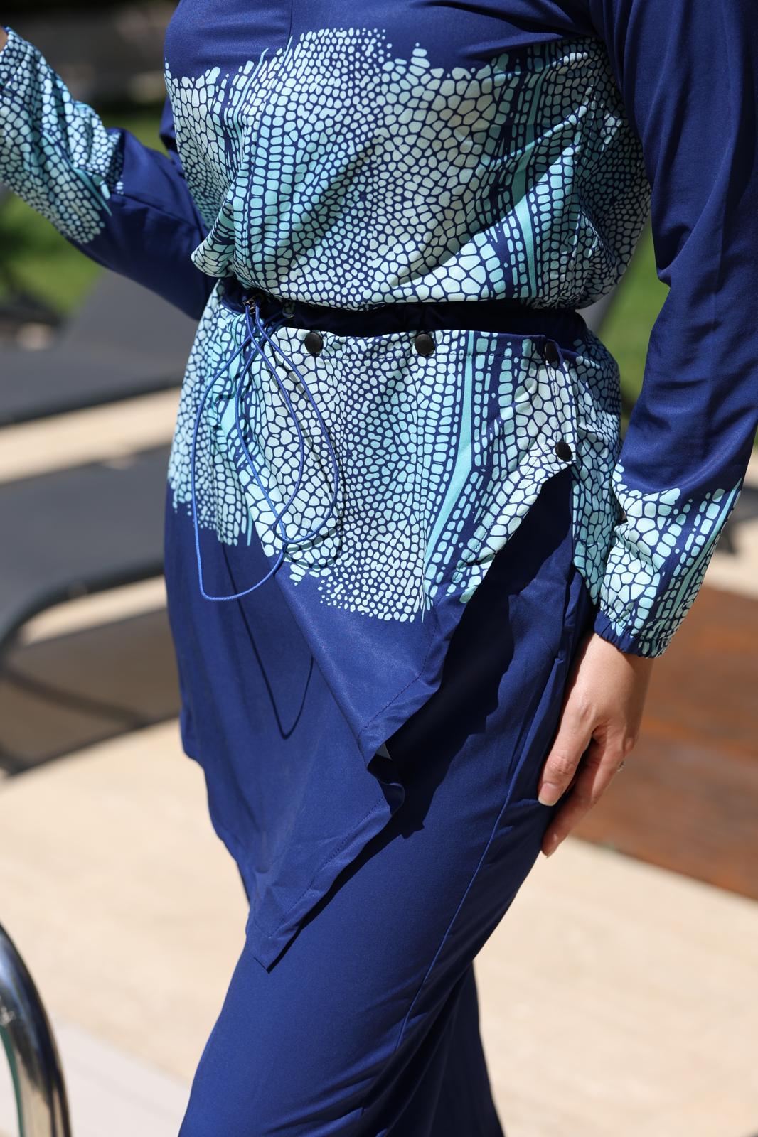 Corn Desen Allerli Tasarım Tesettür Tulum Mayo | NS Tasarim