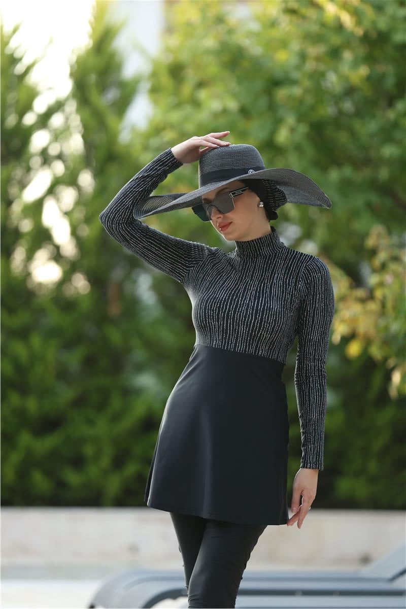 Felina Model Lyralı Tasarım Tesettür İkili Mayo Takım | NS Tasarim