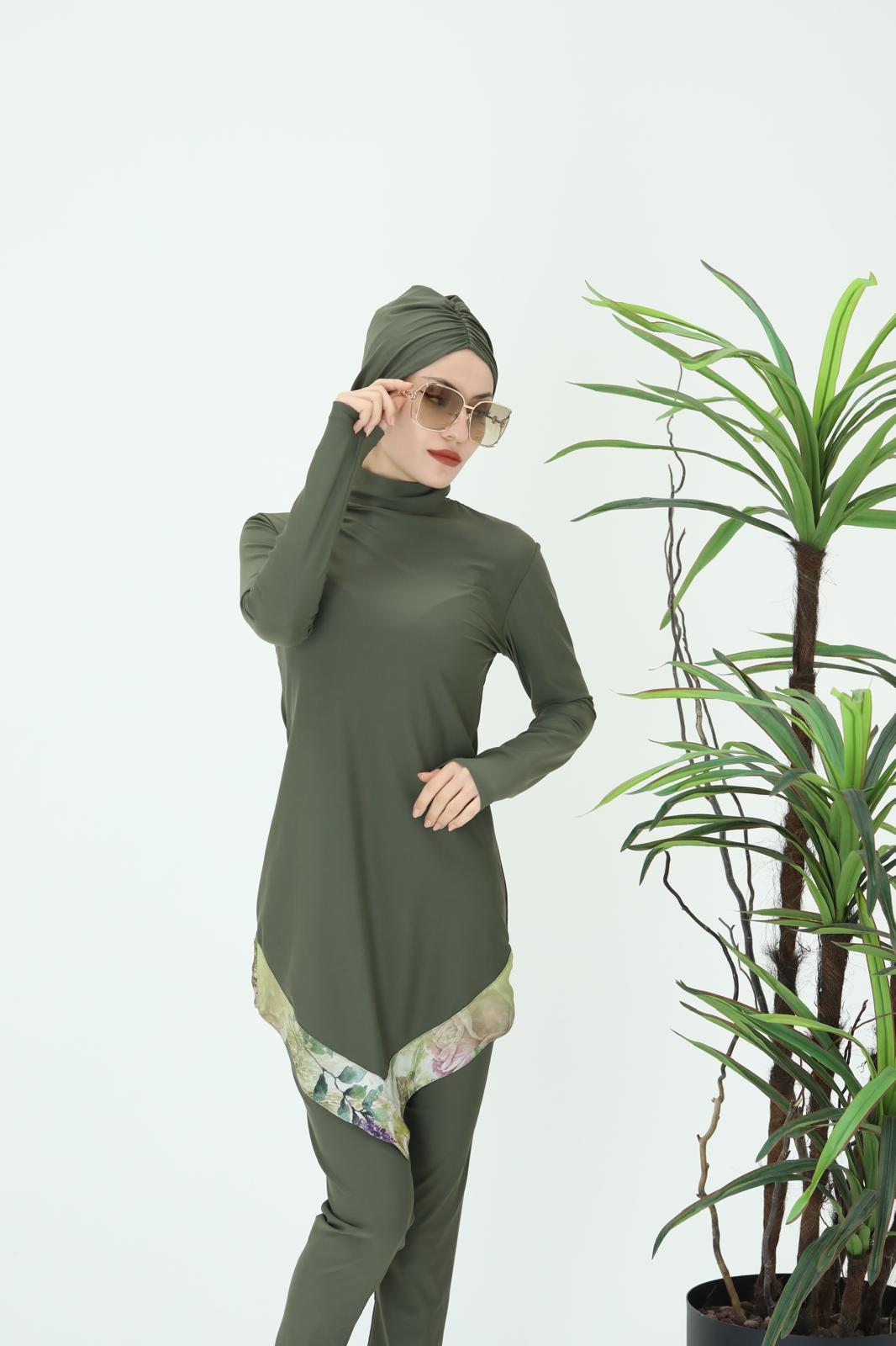 Garden Desen Tasarım Tesettür Mayo Takım | NS Tasarim