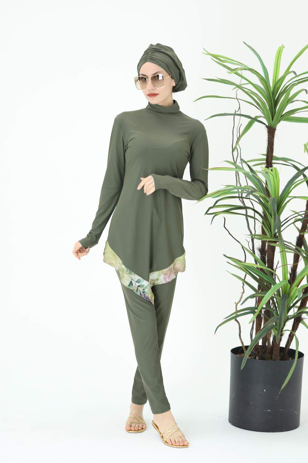 Garden Desen Tasarım Tesettür Mayo Takım | NS Tasarim