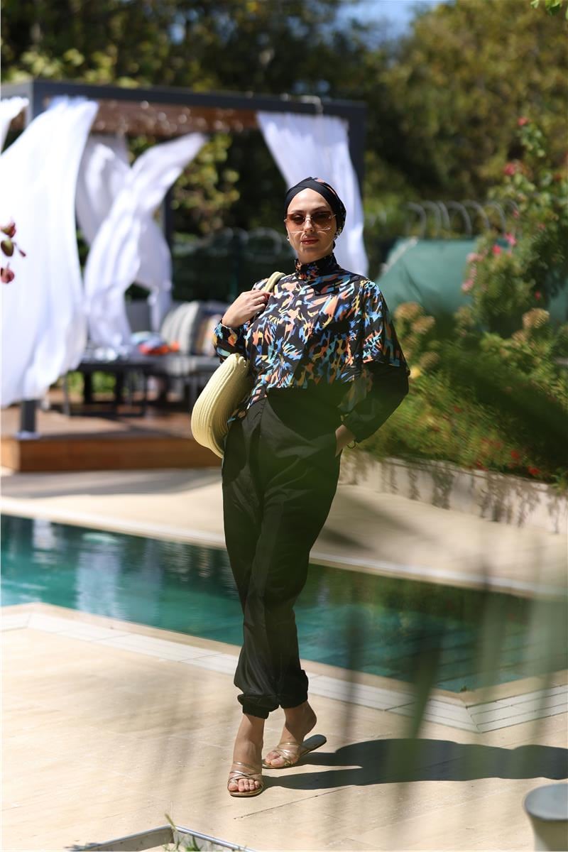 Pelerin Model Senfoni Tasarım Tesettür Tulum Mayo | NS Tasarim