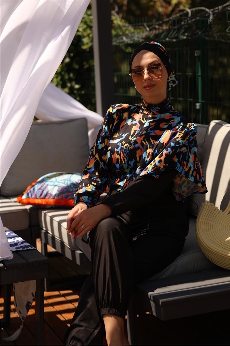 Pelerin Model Senfoni Tasarım Tesettür Tulum Mayo | NS Tasarim