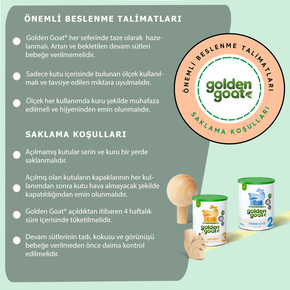 Golden Goat Keçi Devam Sütü 3 Numara 400 gr 2'li Paket