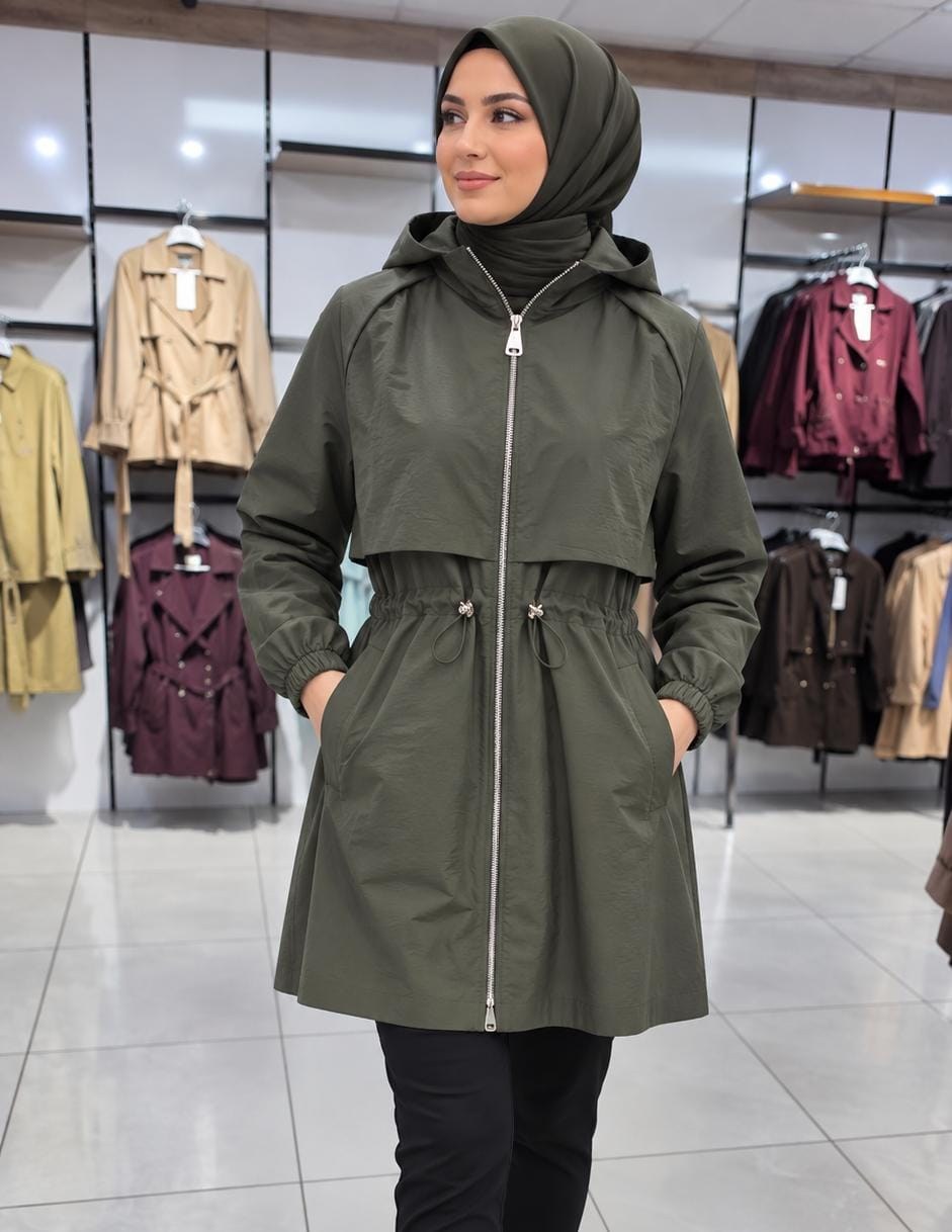 DUFON HAKİ ASTARLI YAĞMURLUK 26171