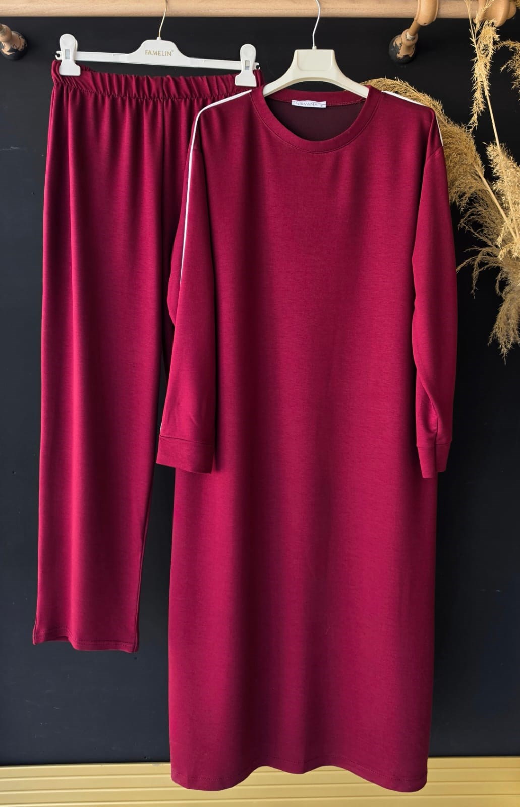 NİRVANA BORDO OYSHO TAKIM 9644