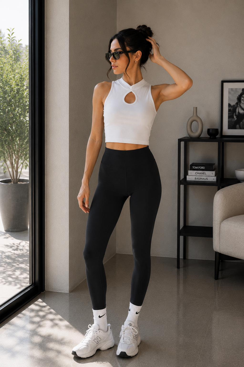 KADIN Dekolteli Yaka Detaylı Fitilli Crop Üst