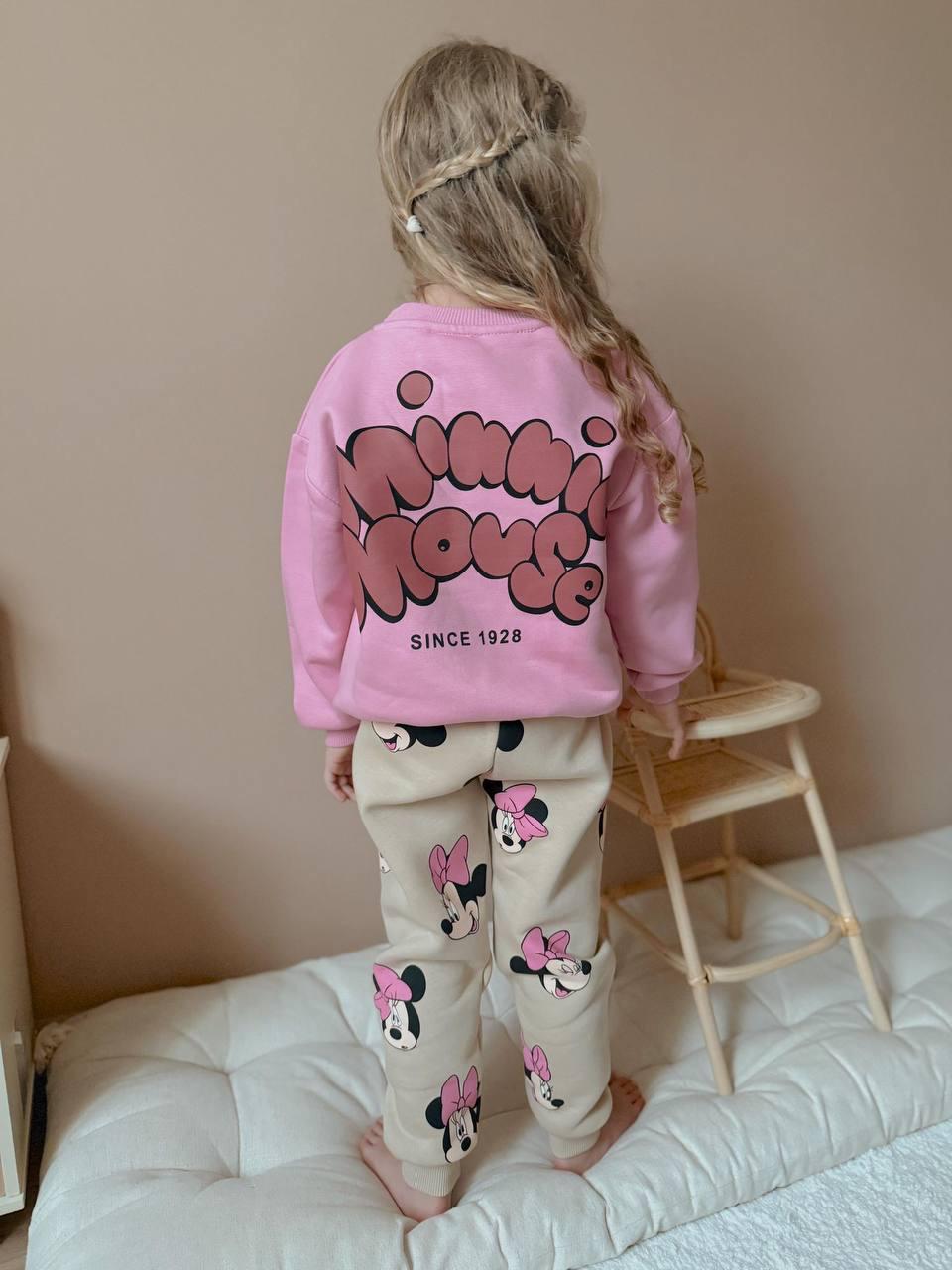 PEMBE 3 İPLİK ŞARDONLU MİNNİE TAKIM