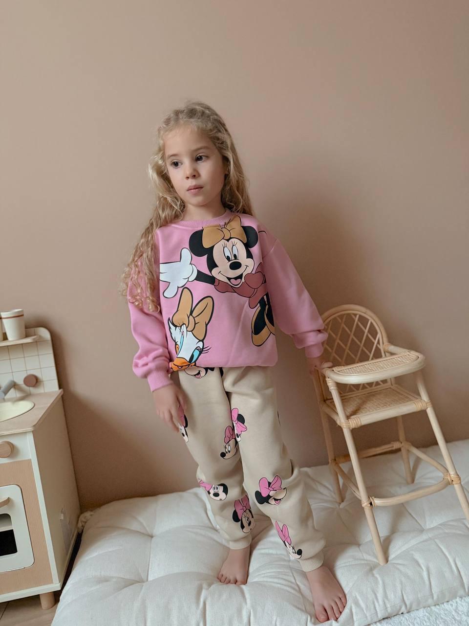 PEMBE 3 İPLİK ŞARDONLU MİNNİE TAKIM