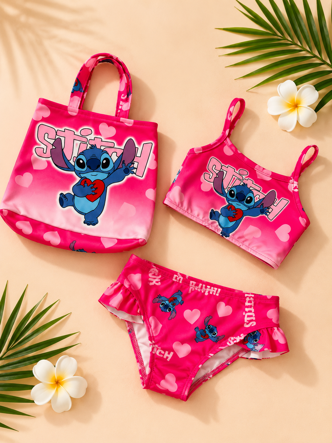 Stitch Desenli Çocuk Mayo ve Çanta Seti