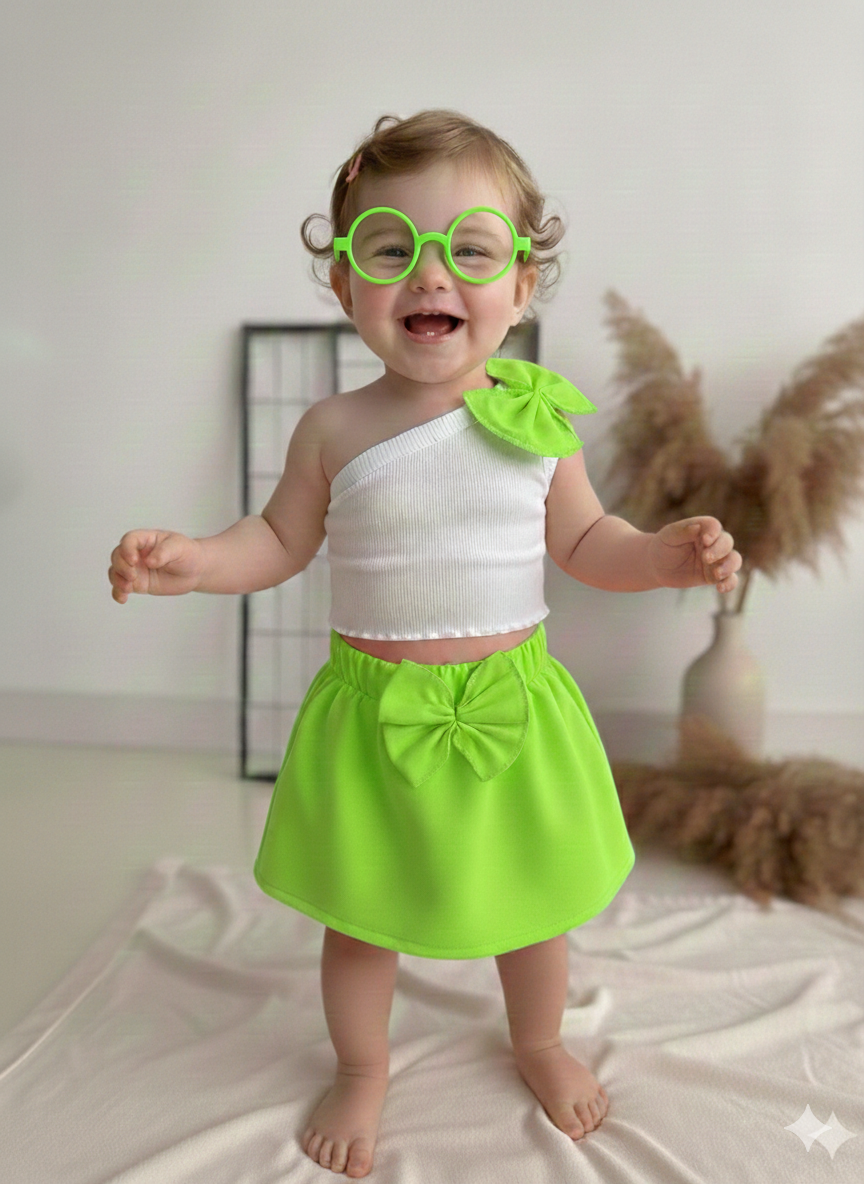 YESiL TEK KOL CROP TAKIM