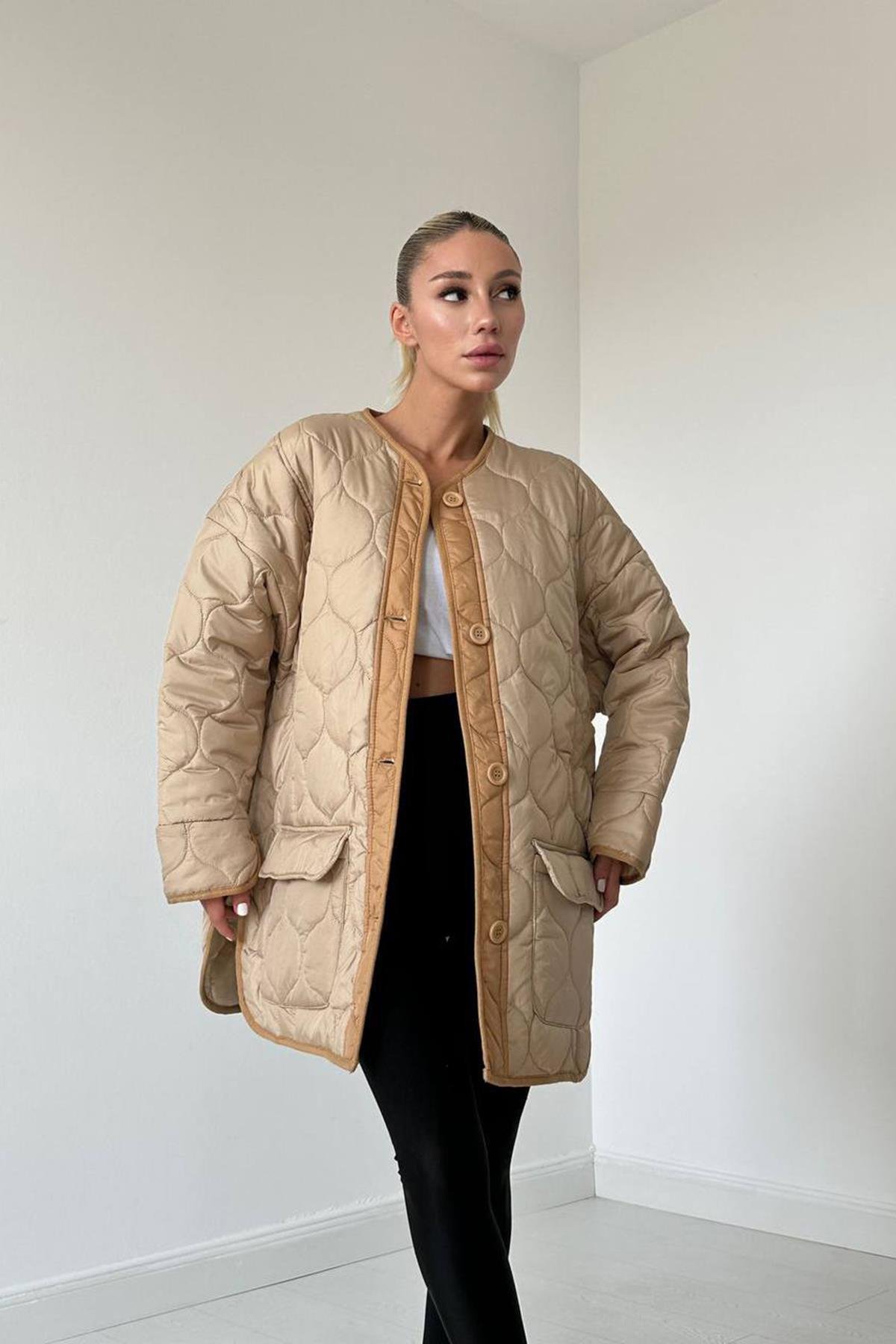 Beige Puffer Jacket