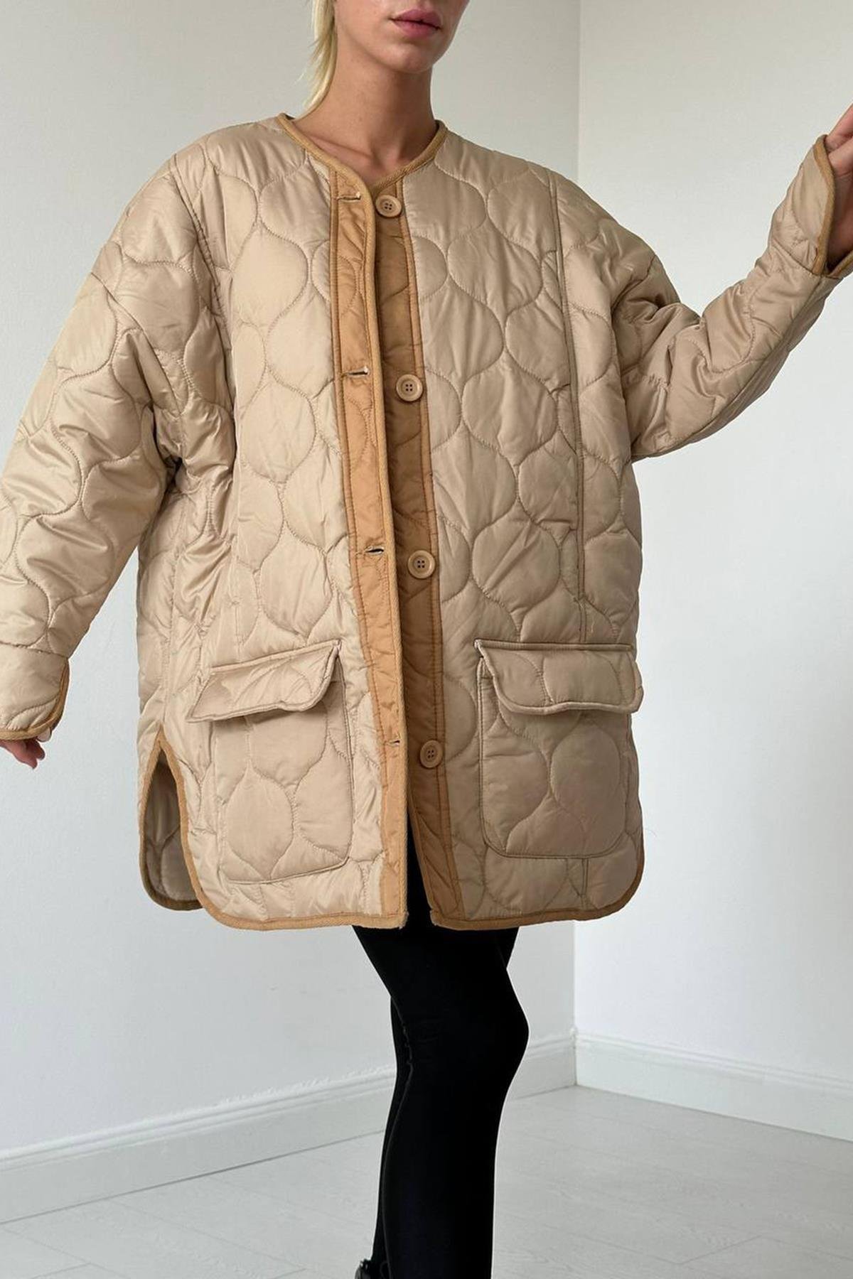 Beige Puffer Jacket