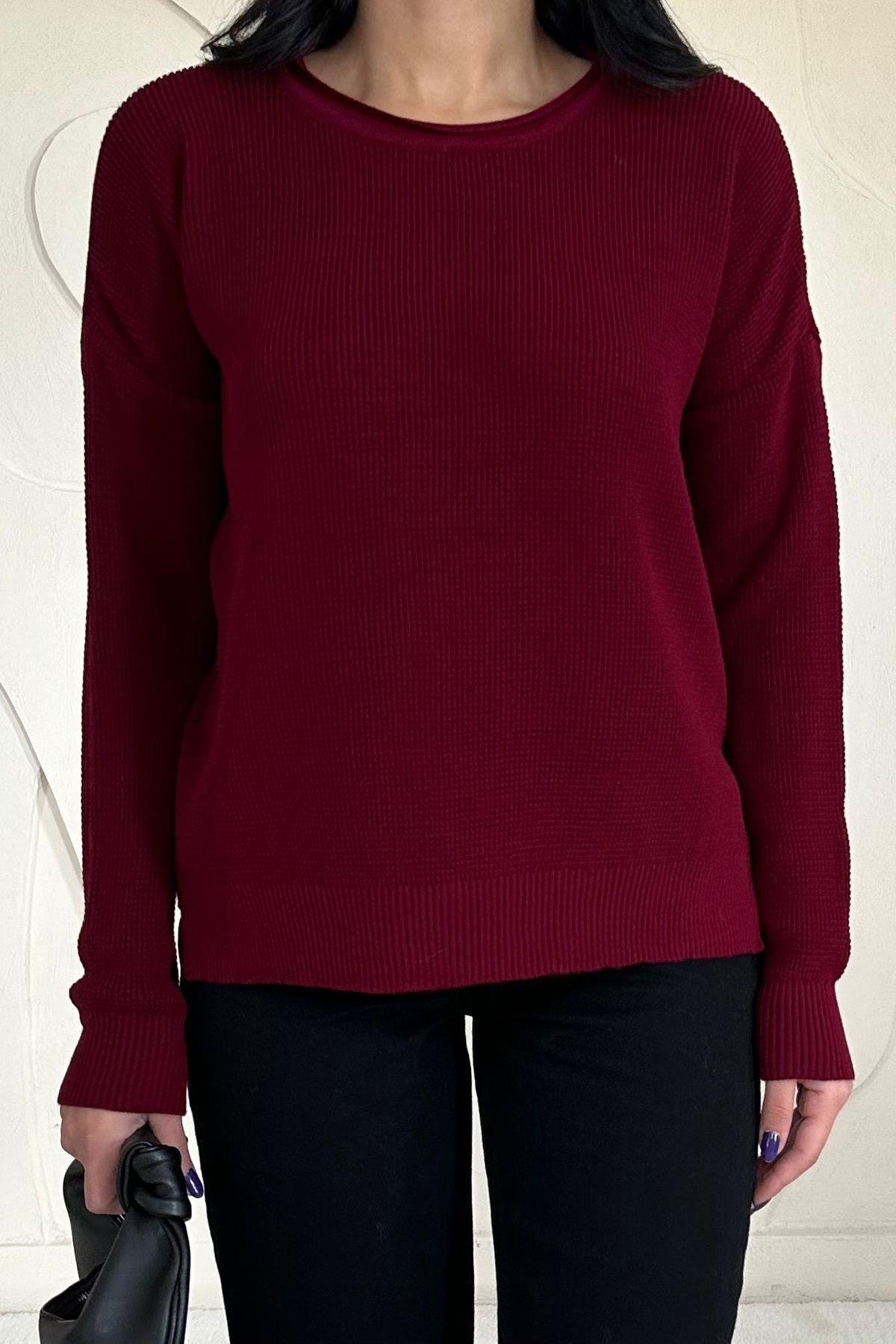 Toptan Bordo Triko Kazak