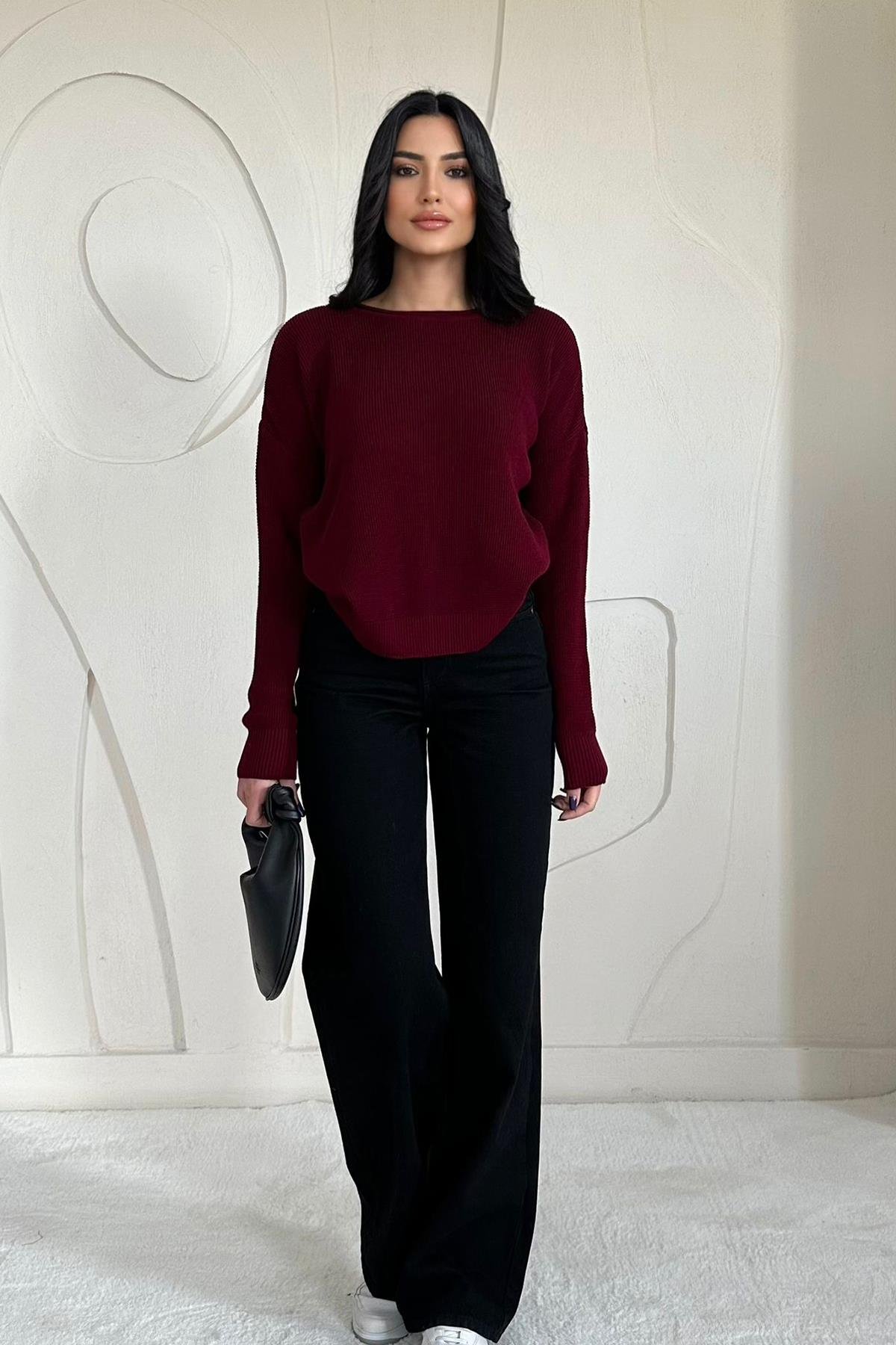 Toptan Bordo Triko Kazak