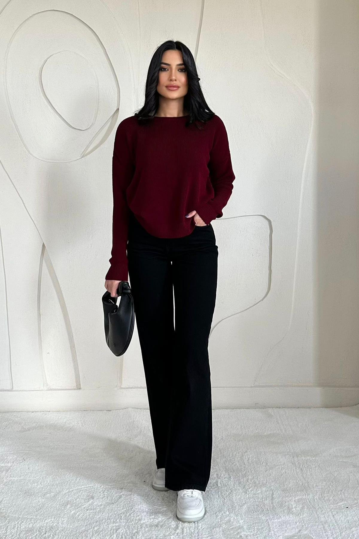 Toptan Bordo Triko Kazak