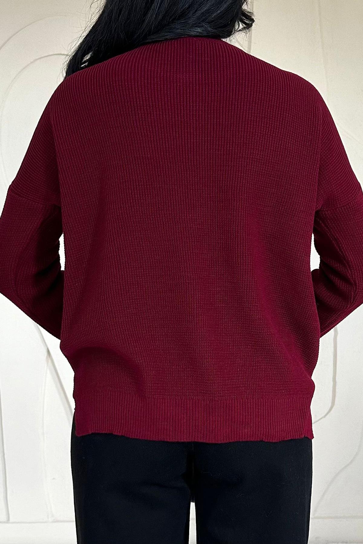 Toptan Bordo Triko Kazak