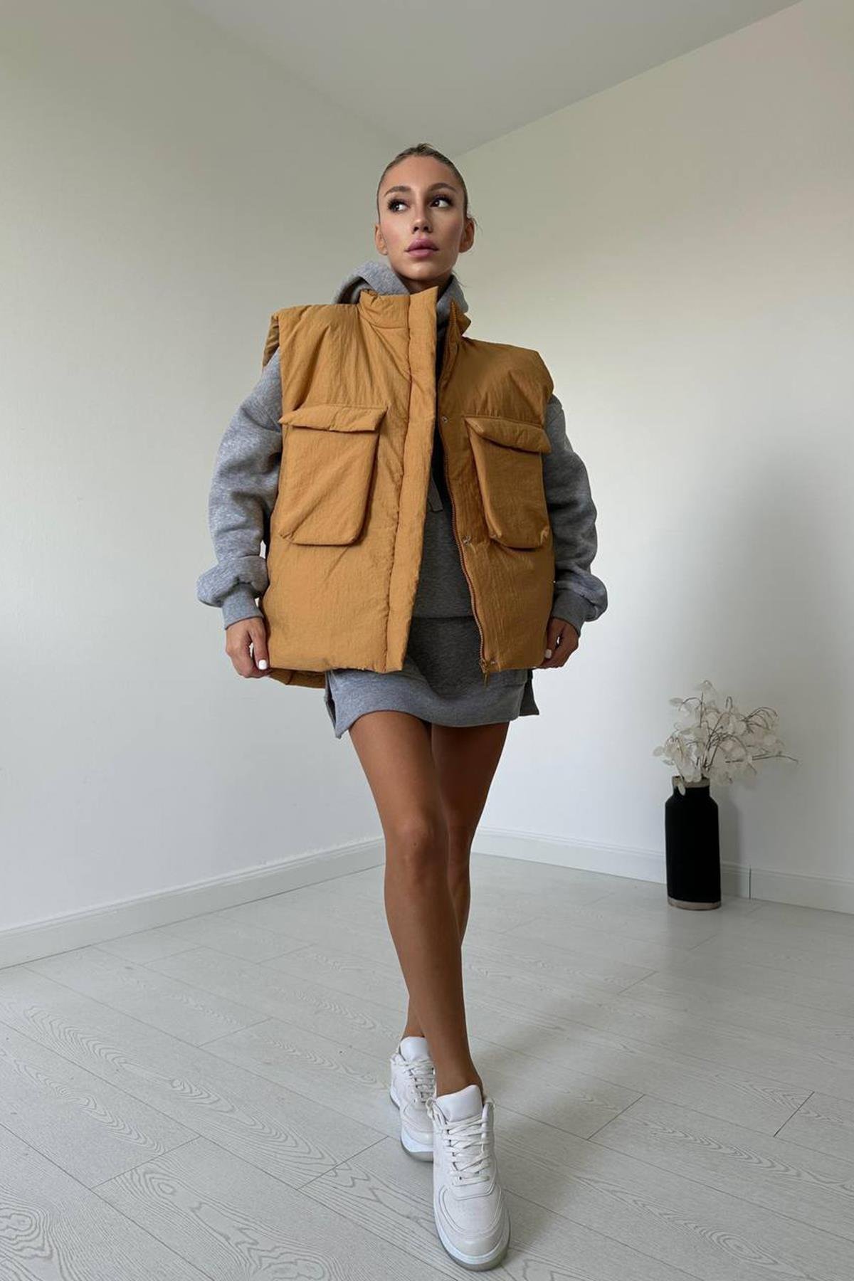 Toptan Camel Cepli Şişme Yelek