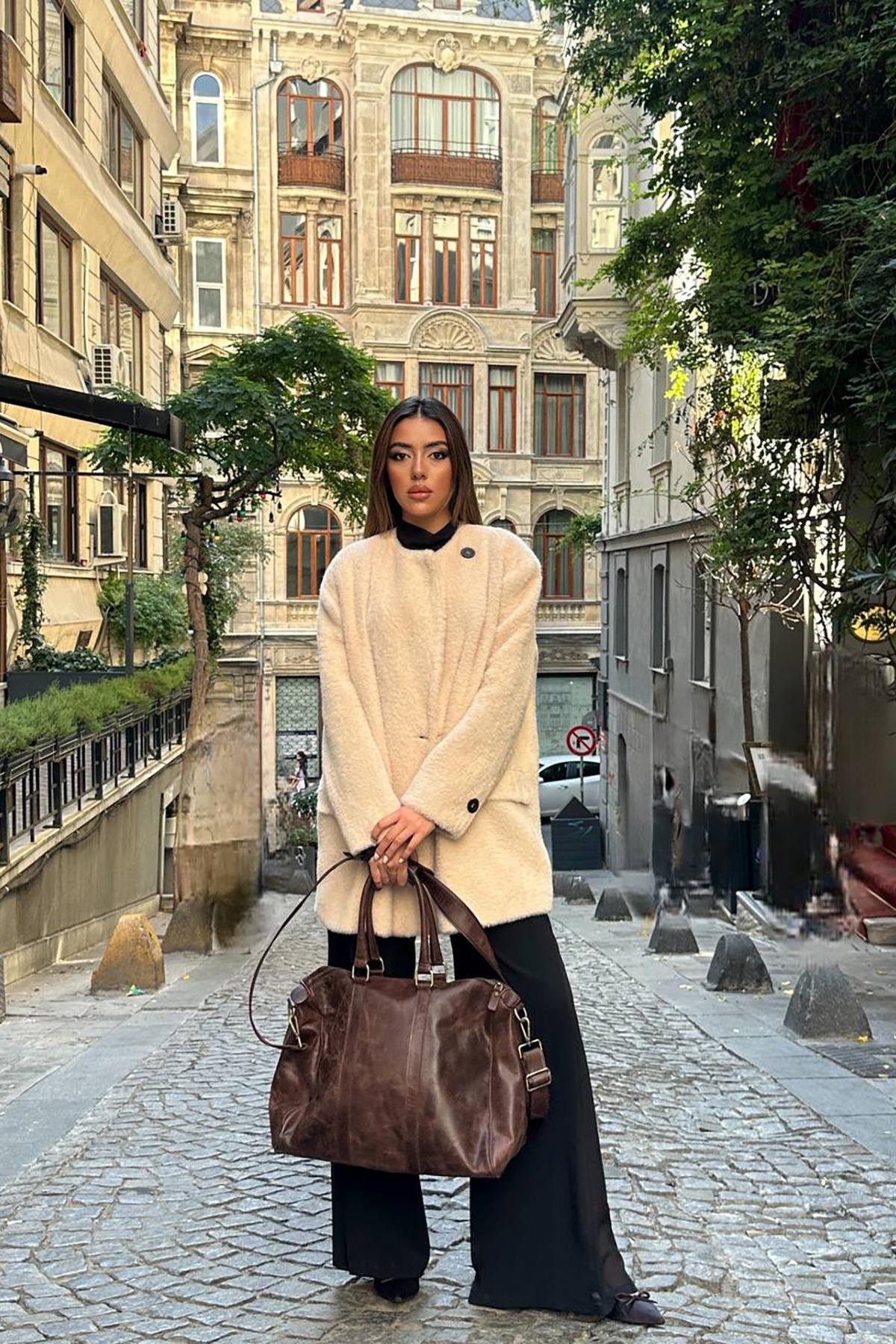 Wholesale Camel Furry Soft Coat