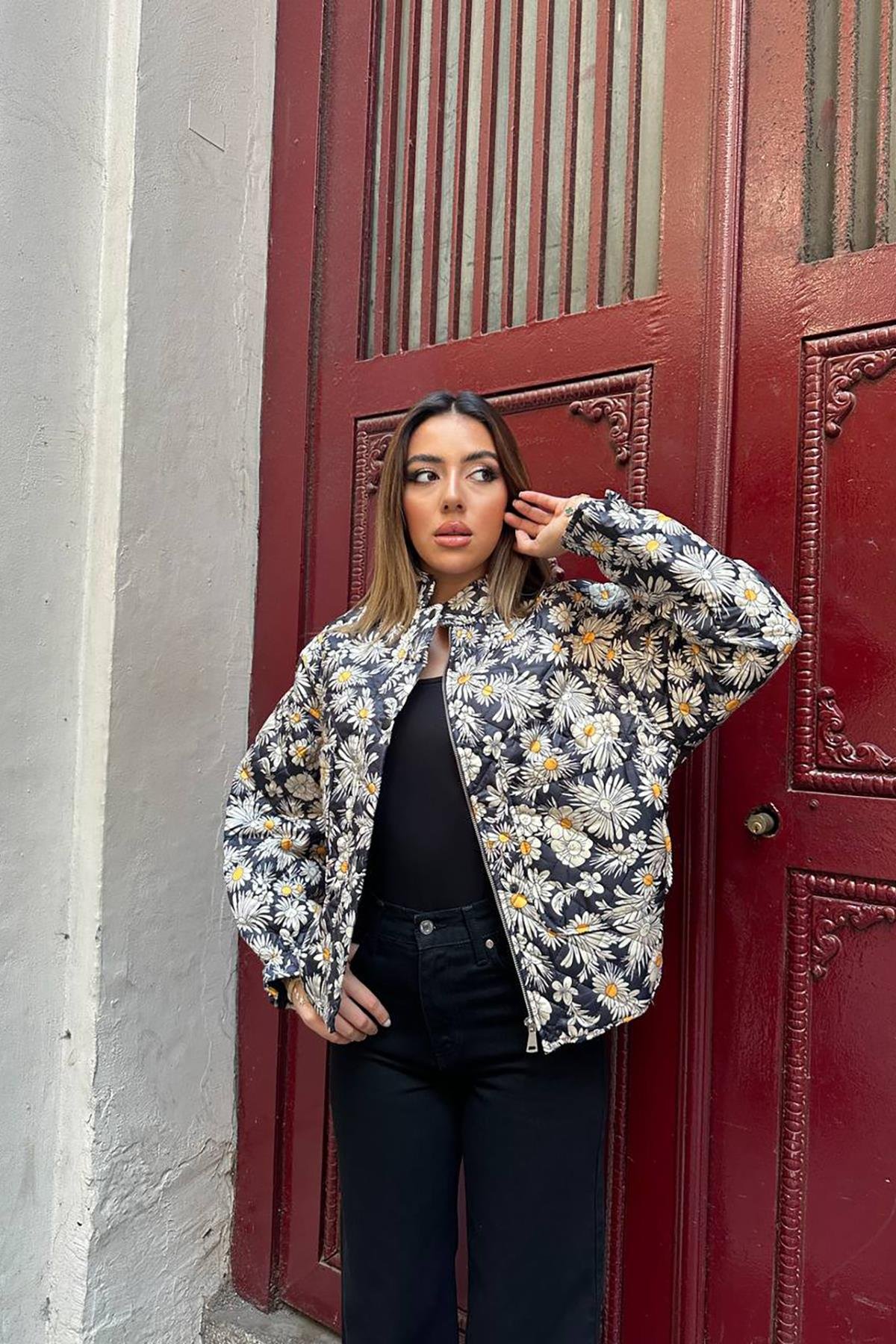 Toptan Desenli Papatya Desen Mont