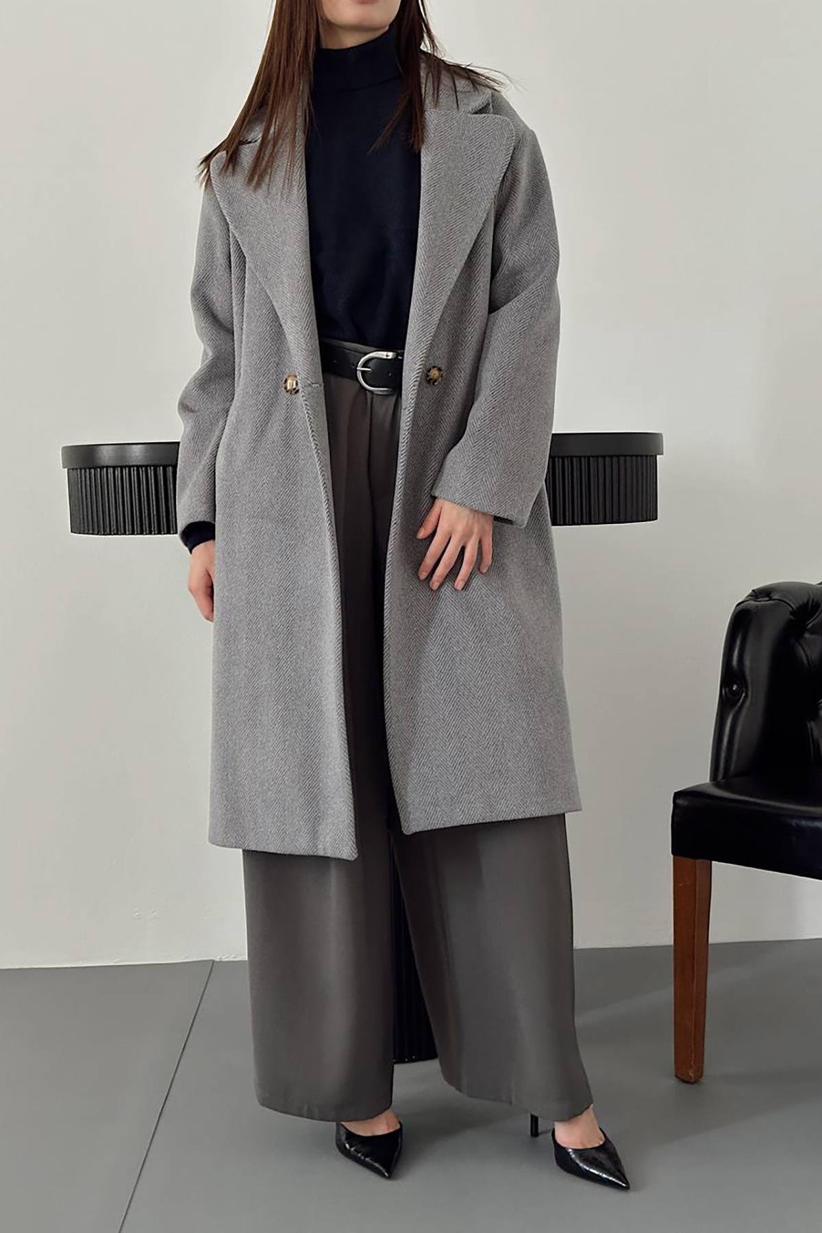 Toptan Gri Uzun Kaban