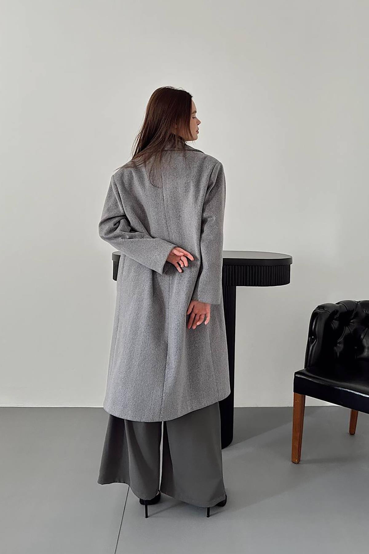 Toptan Gri Uzun Kaban