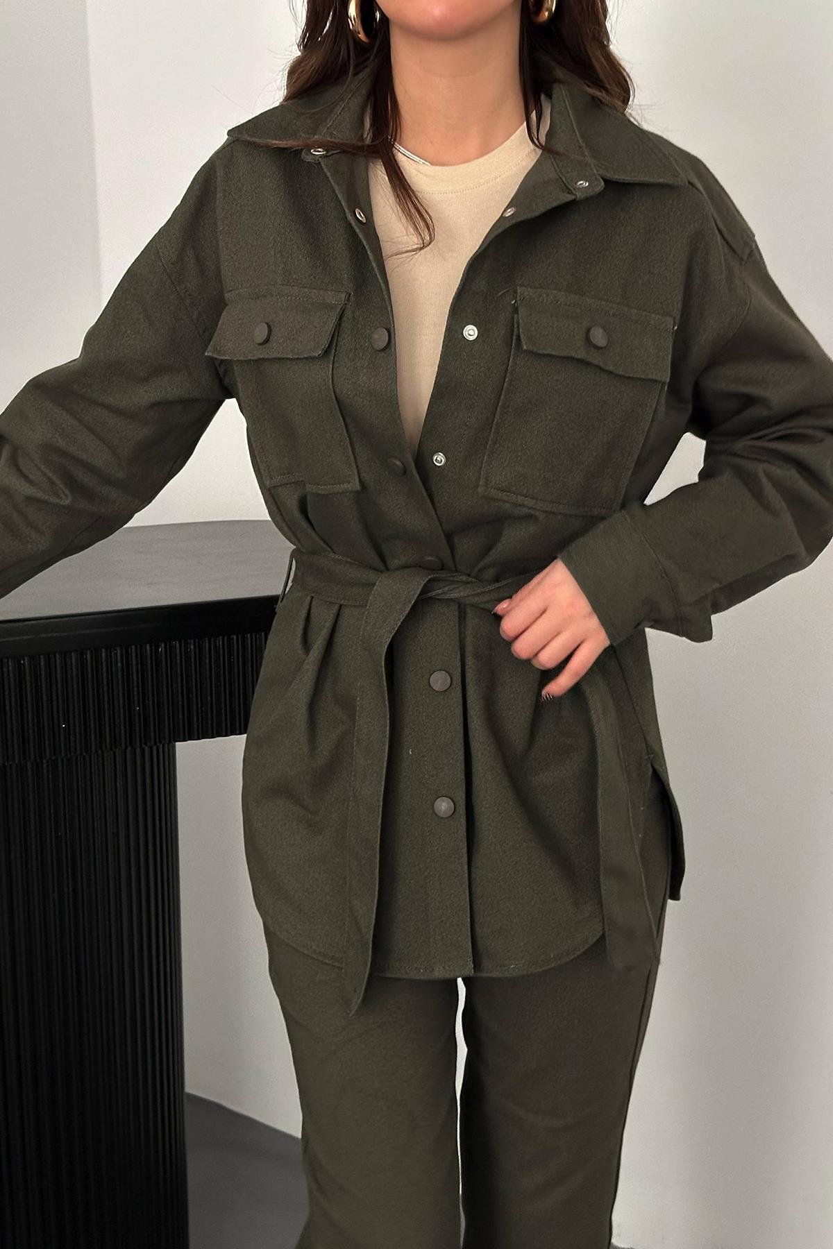 Toptan Haki Gabardin Takım