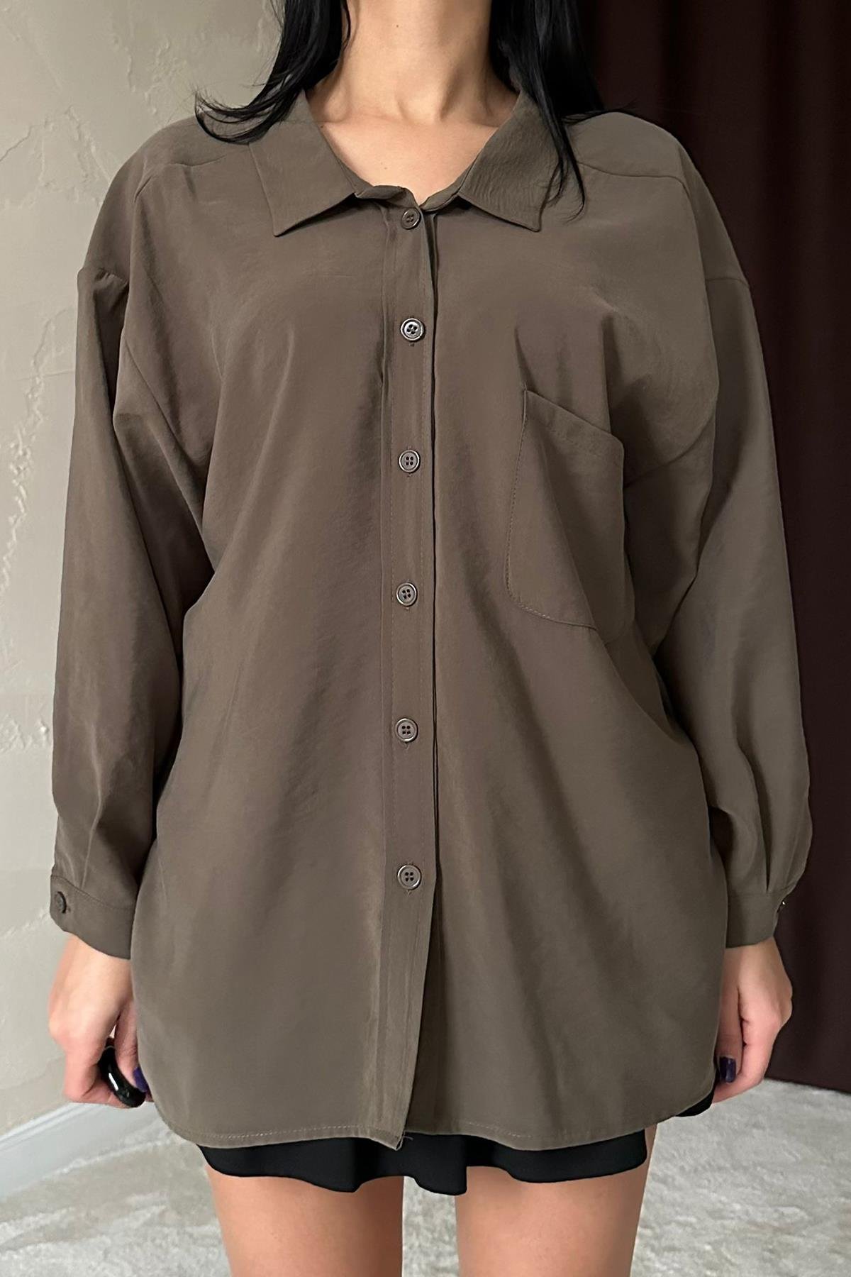 Toptan Haki Salaş Gömlek
