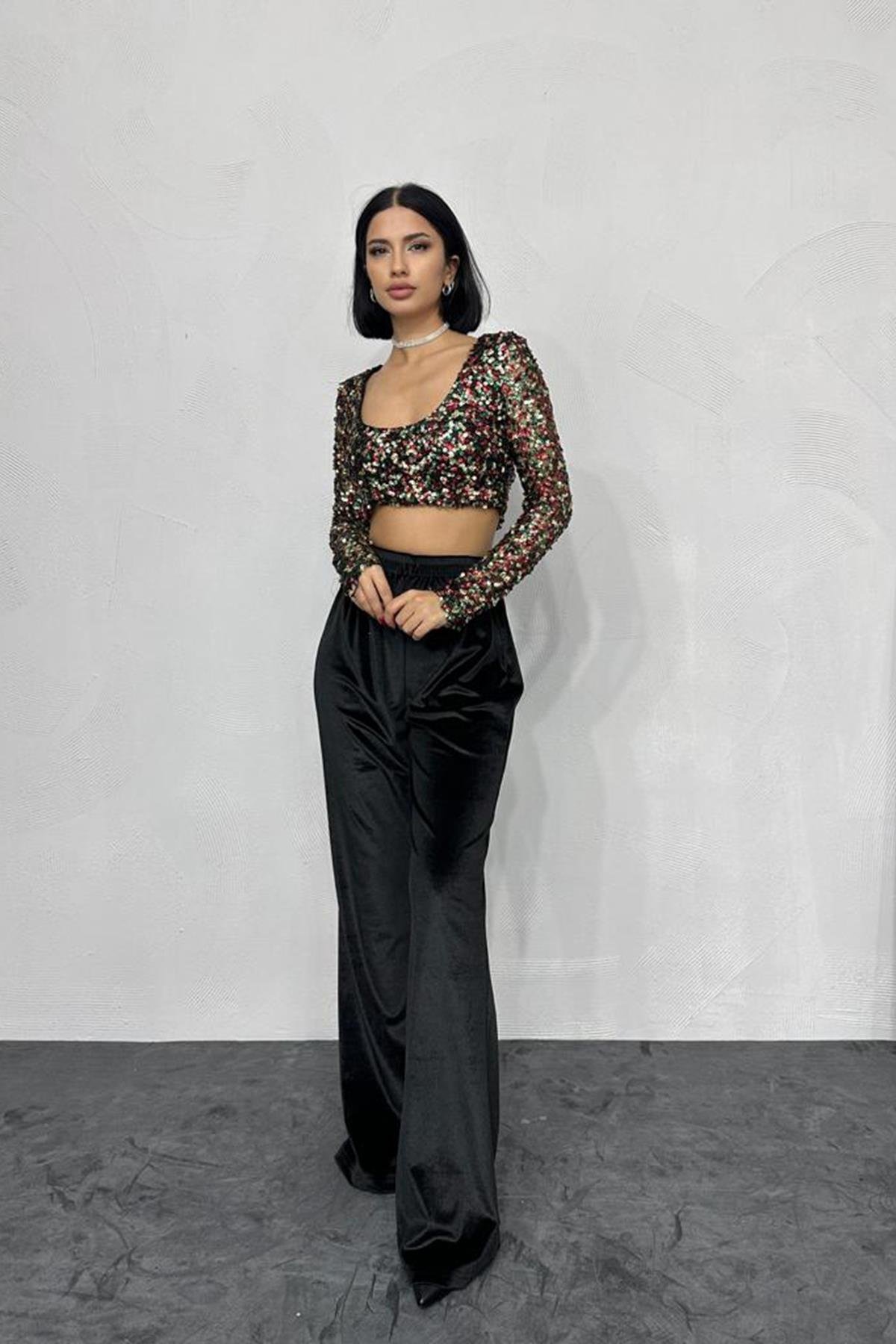 Toptan Janjan Fermuarlı Bluz