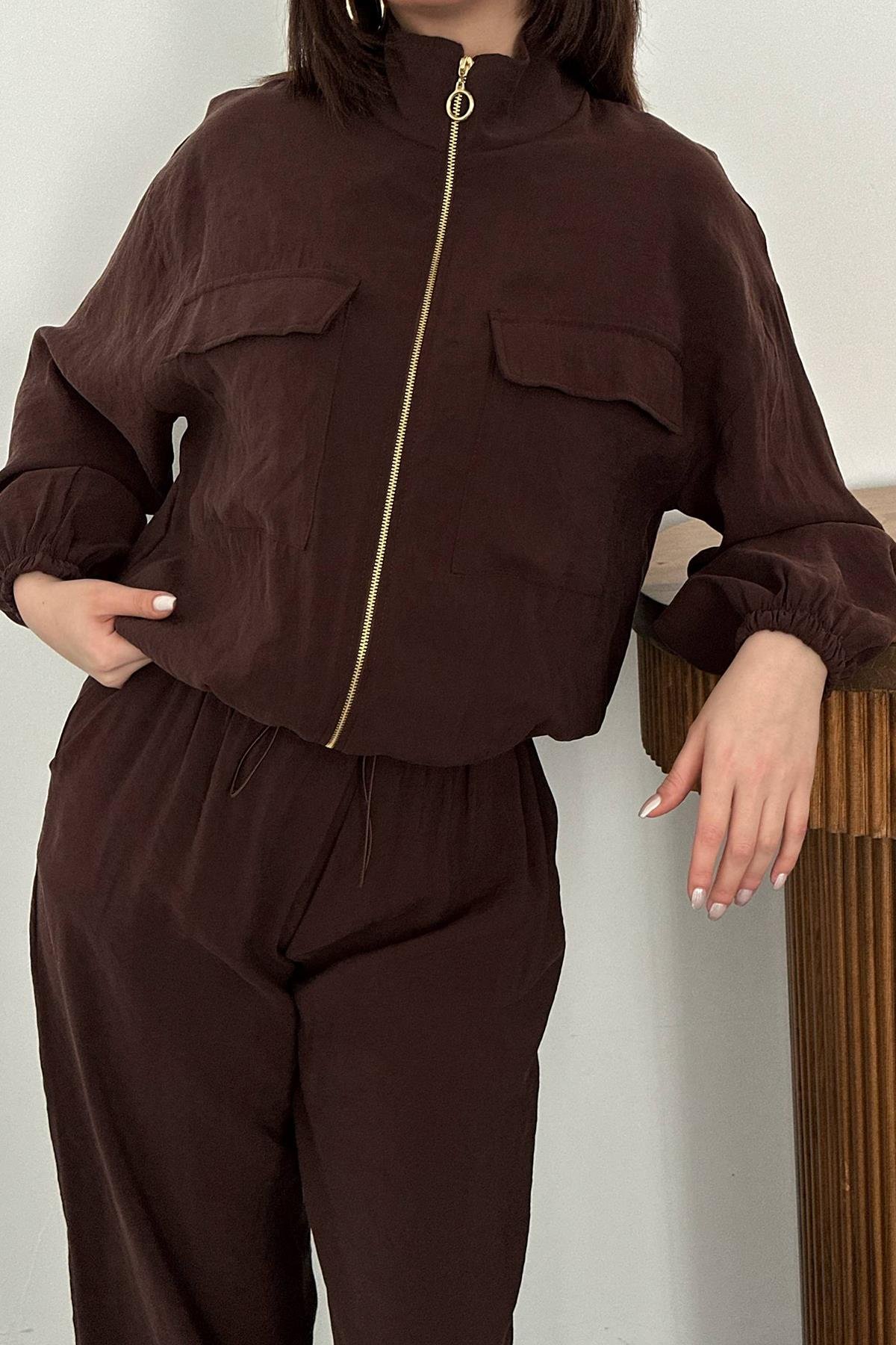 Toptan Kahverengi İkili Modal Takım