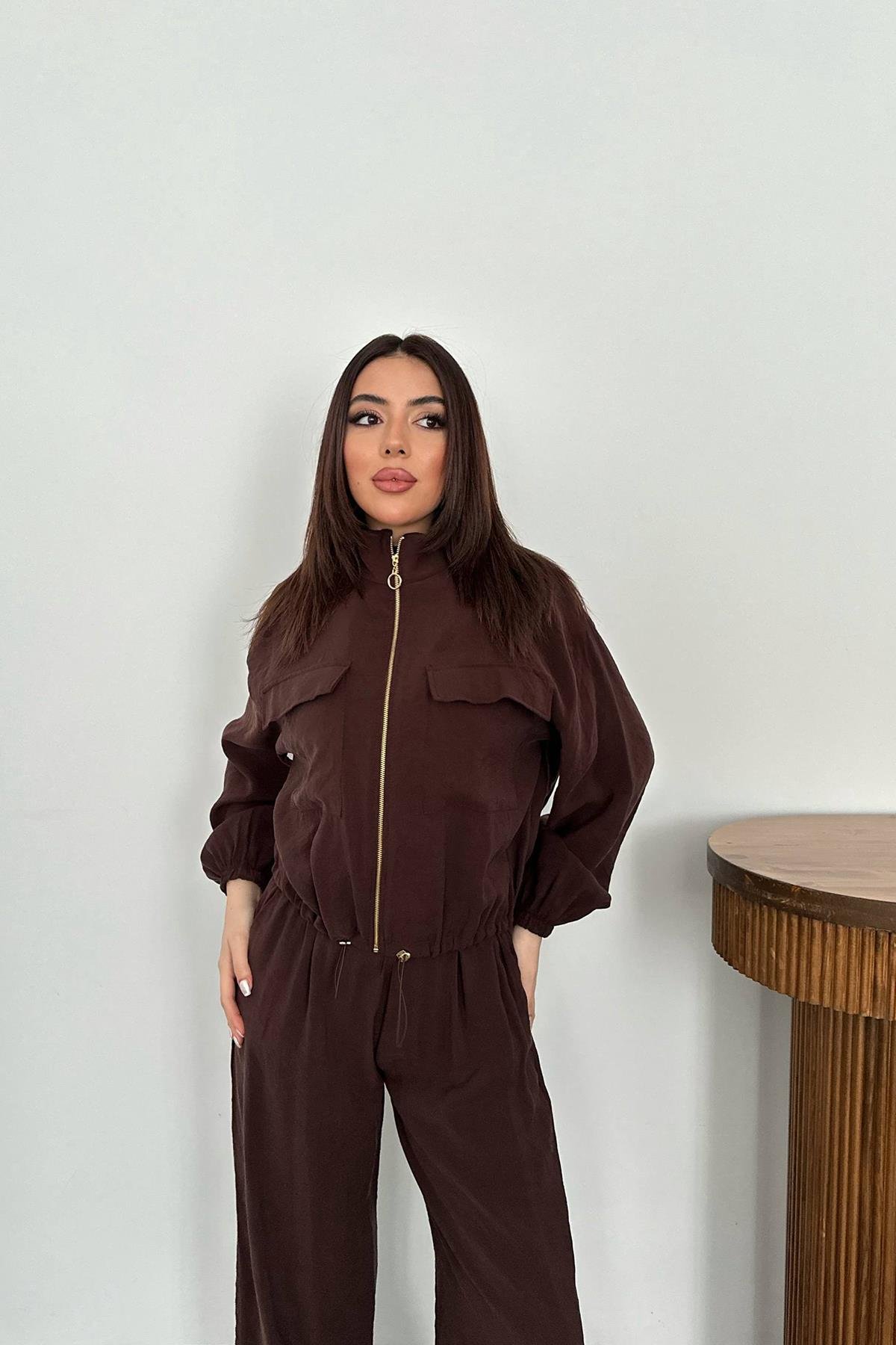 Toptan Kahverengi İkili Modal Takım