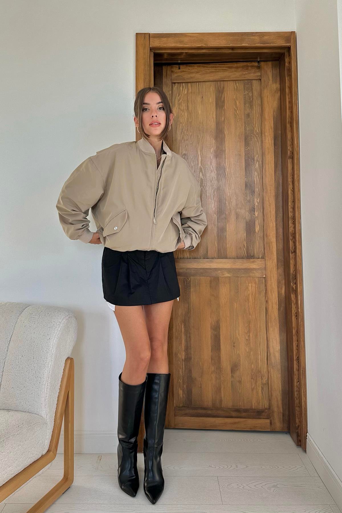 Toptan Kemik Parçalı Bomber Ceket