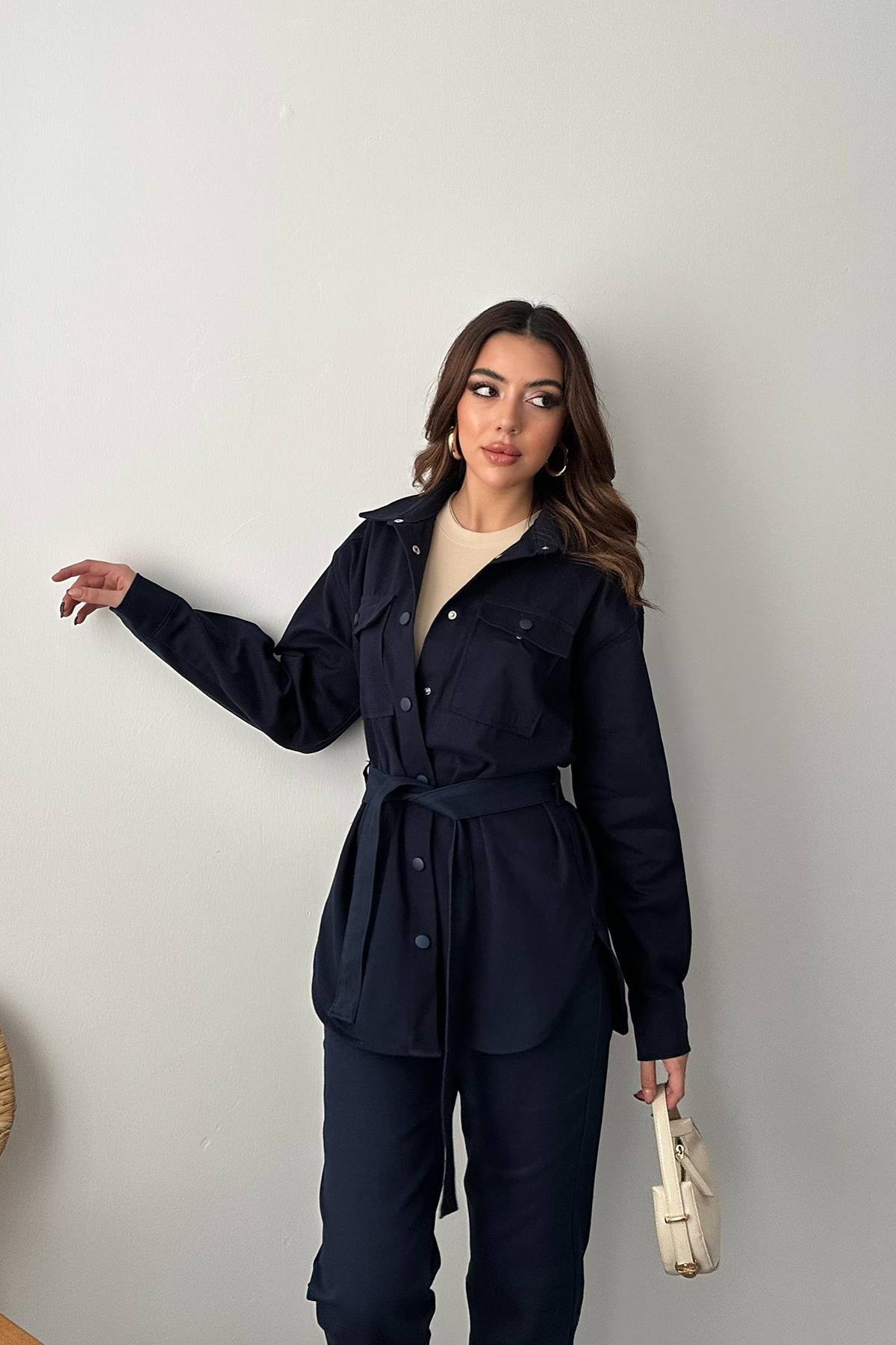 Toptan Lacivert Gabardin Takım