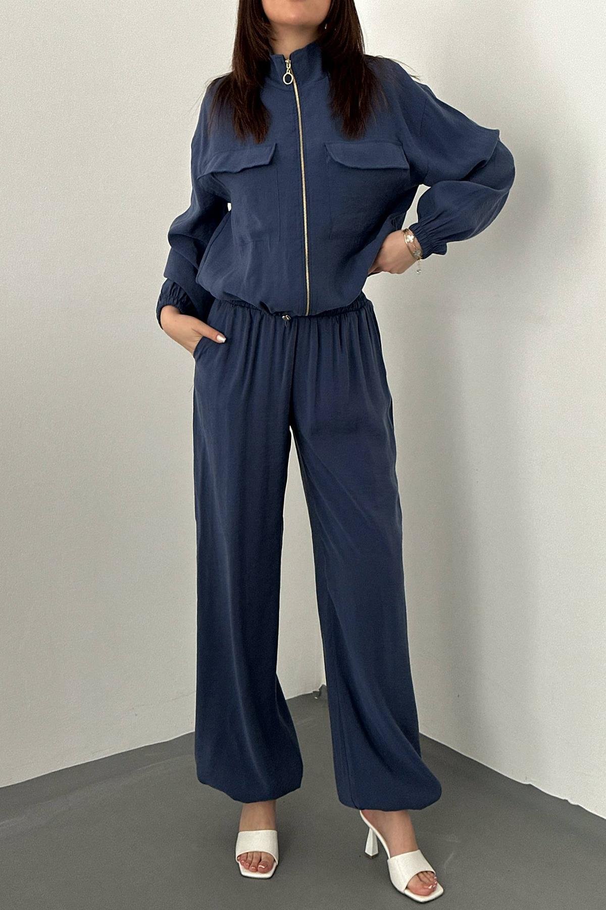 Toptan Lacivert İkili Modal Takım