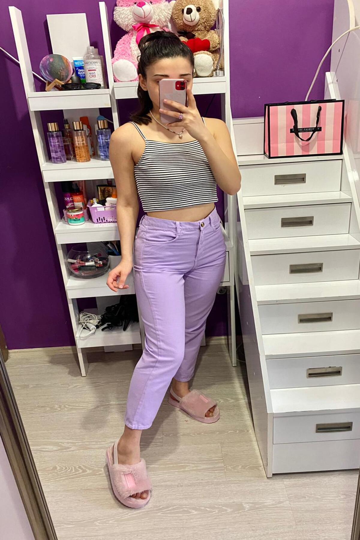 Toptan Lila Yıkamalı Gömlek ve Pantolon Takım