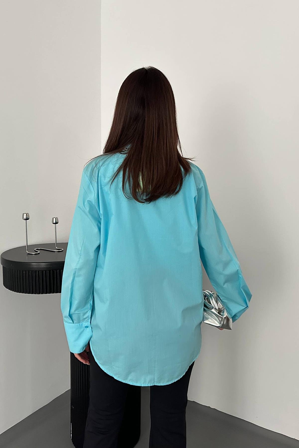 Wholesale Blue Poplin Shirt