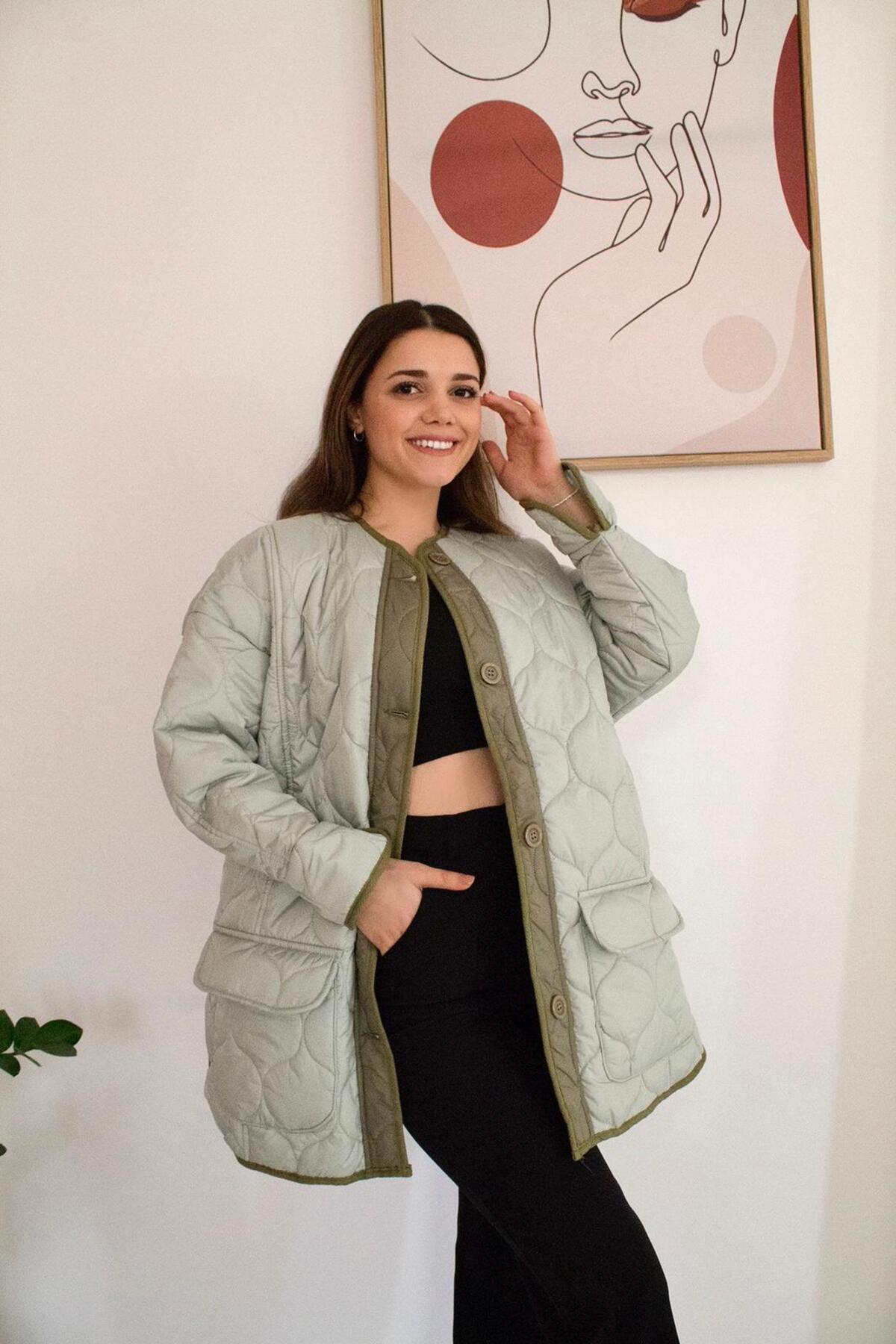 Toptan Mint Şişme Mont