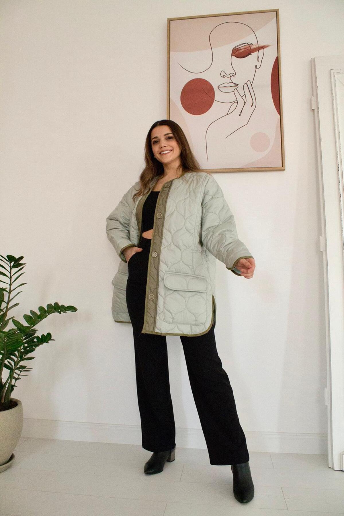 Toptan Mint Şişme Mont