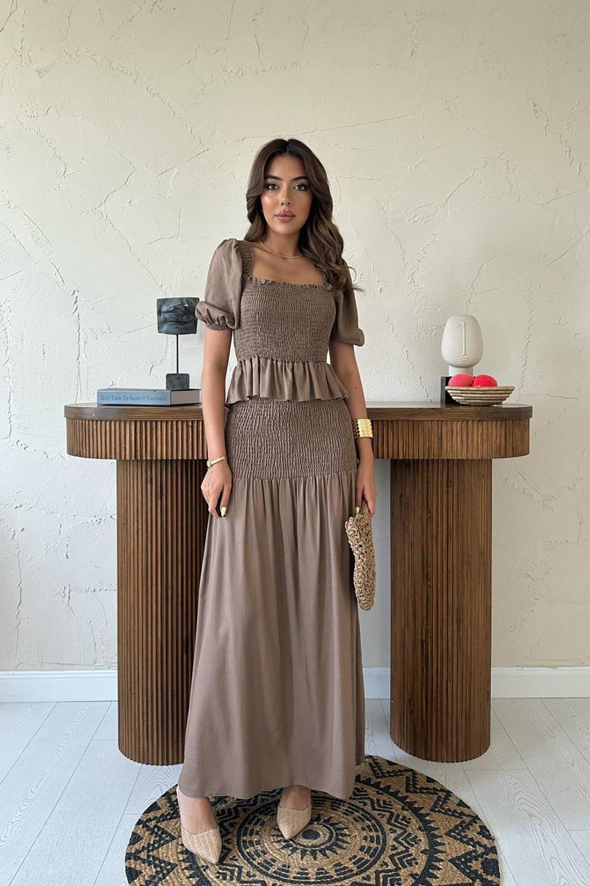 Toptan Moccah Gipeli Keten Takım