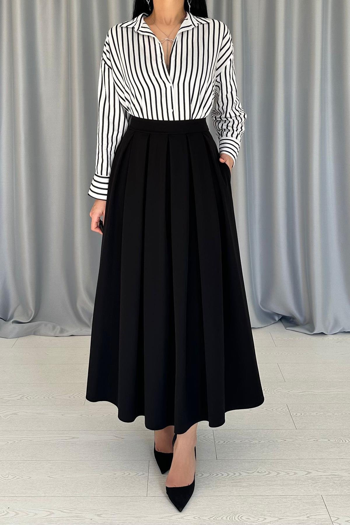 Wholesale Black Striped Shirt