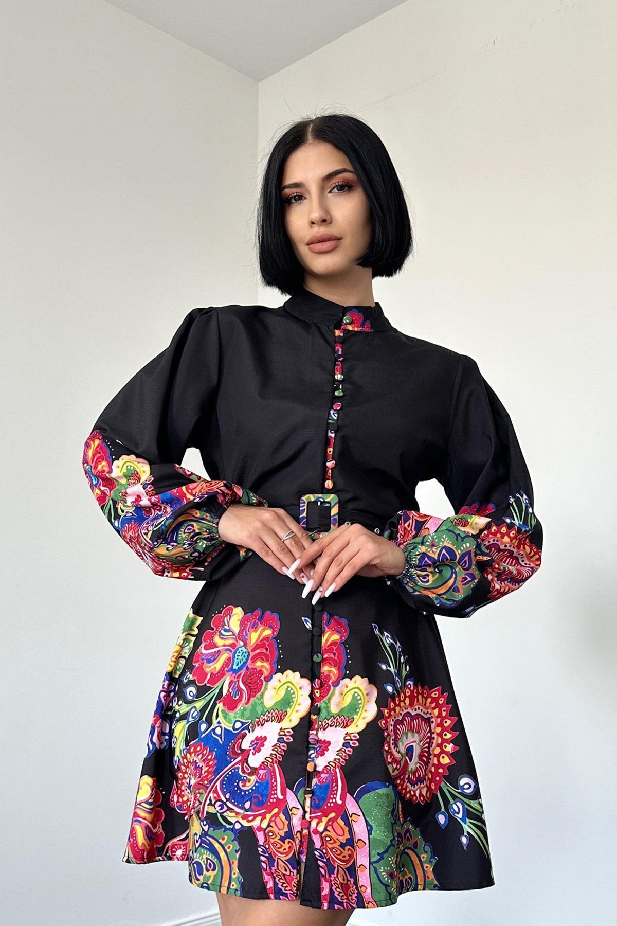 Black Digital Pattern Shirt