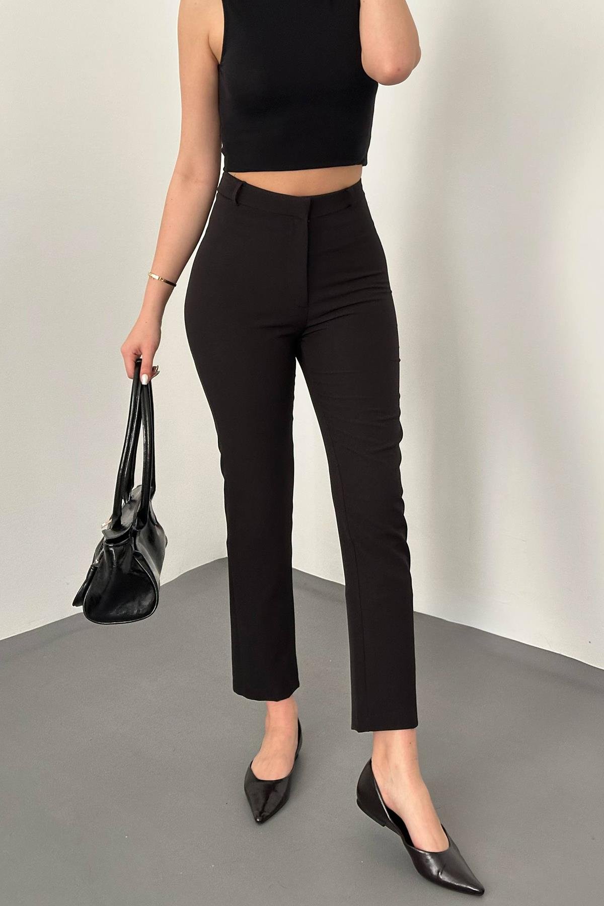 Toptan Siyah Pensli Pantolon