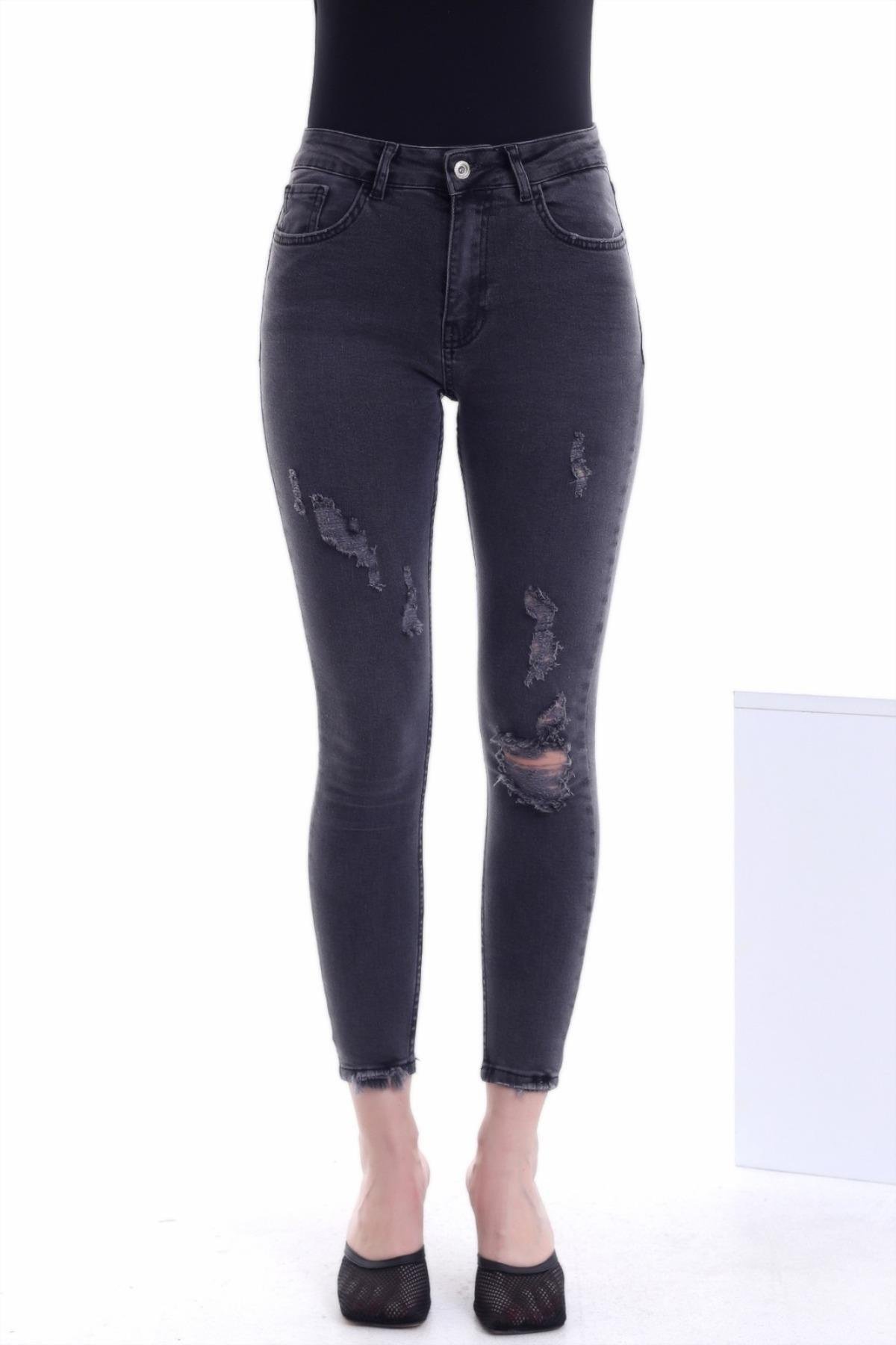 Toptan Siyah Slim Fit Jeans Pantolon