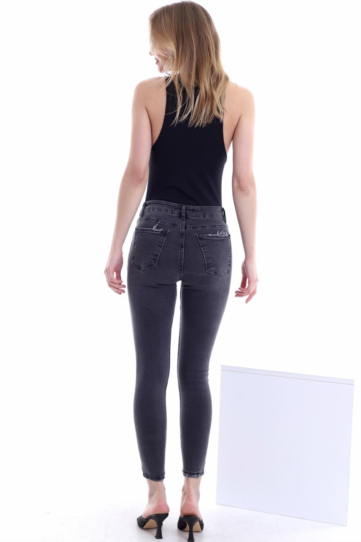 Toptan Siyah Slim Fit Jeans Pantolon