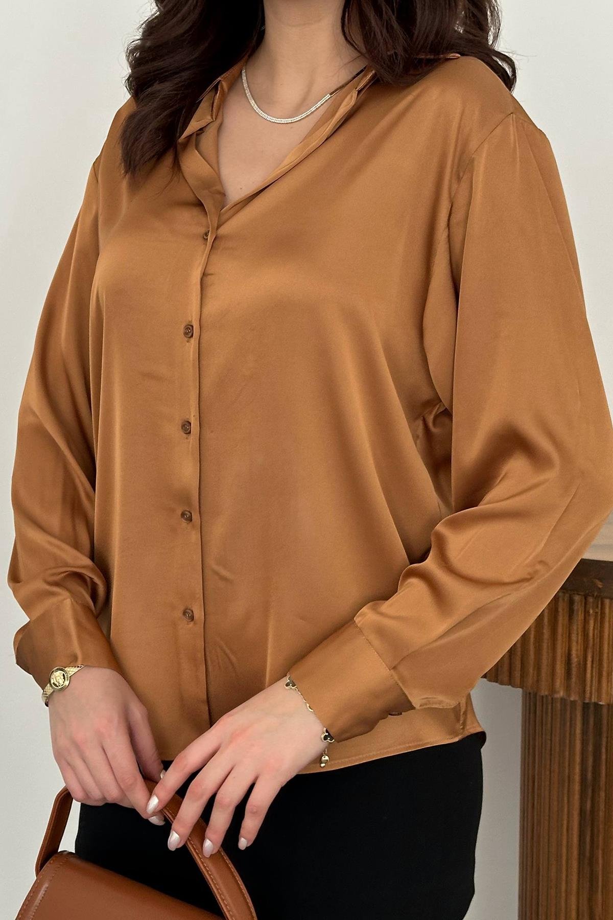 Toptan Vizon Saten Gömlek