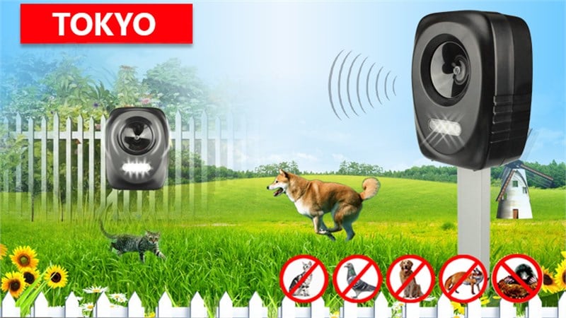 Pilli Adaptörlü Ultrasonik Kedi Köpek Kovucu 250 m2 Etkili
