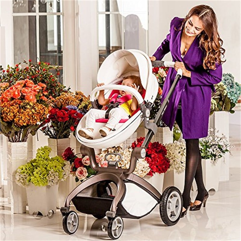 Yoyko Hotmom Bebek Arabası Yataklı Beyaz Rose Kasa